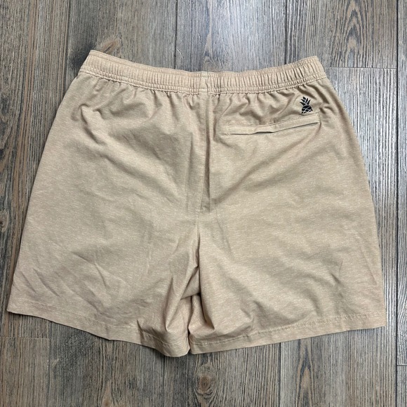 Chubbies Everywear Shorts Mens Large Tan Khaki Heathered 5.5" Inseam Elastic - Picture 5 of 6